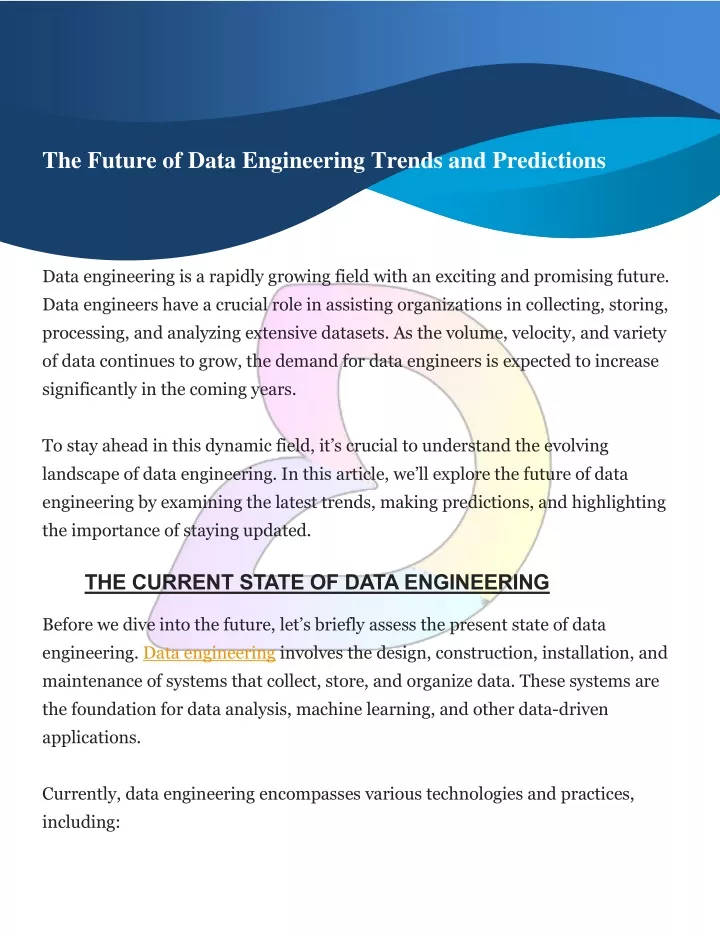 the future of data engineering trends