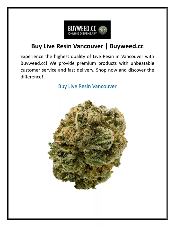 buy live resin vancouver buyweed cc