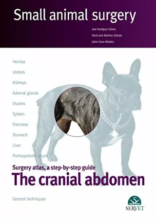 Download Book [PDF] The cranial abdomen. Small animal surgery