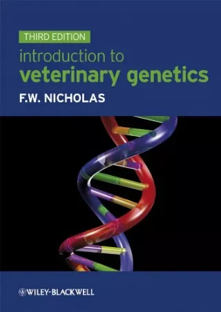 [READ DOWNLOAD] Introduction to Veterinary Genetics