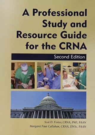 Read ebook [PDF] Professional Study and Resource Guide for the CRNA