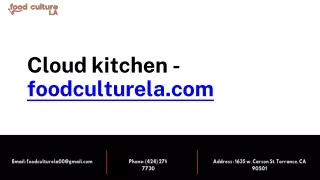 Cloud kitchen - foodculturela.com