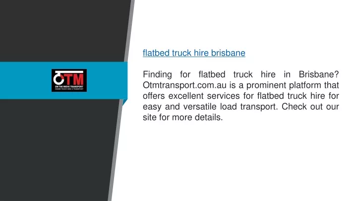 flatbed truck hire brisbane finding for flatbed