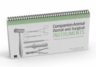 PDF Companion-Animal Dental and Surgical Instruments: A Reference for Veterinary