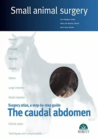 Read ebook [PDF] The caudal abdomen. Small animal surgery