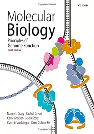 Download Book [PDF] Molecular Biology: Principles of Genome Function