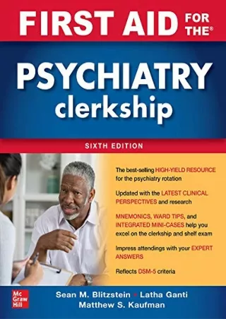 DOWNLOAD/PDF First Aid for the Psychiatry Clerkship, Sixth Edition