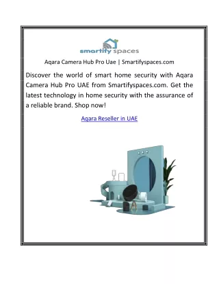 Aqara Camera Hub Pro Uae  Smartifyspaces