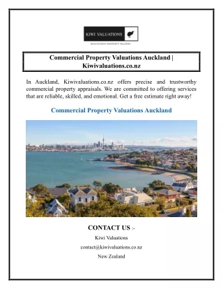 Commercial Property Valuations Auckland  Kiwivaluations.co.nz