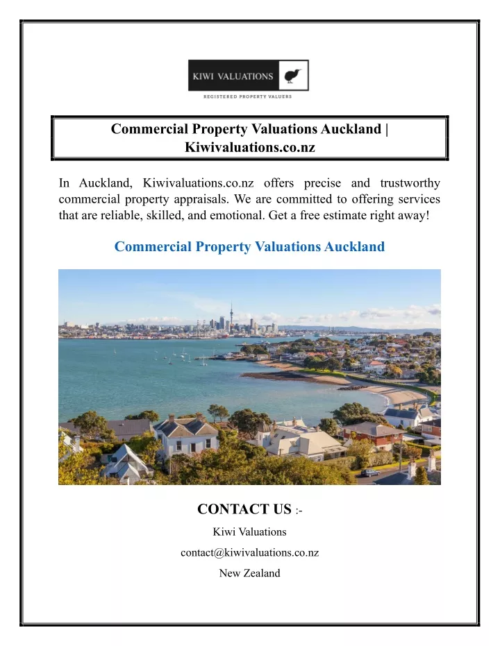 commercial property valuations auckland