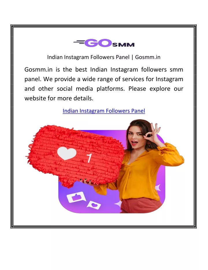 indian instagram followers panel gosmm in