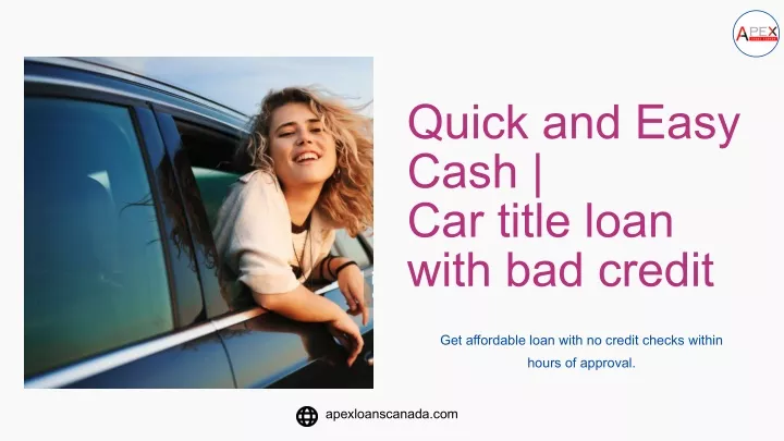 quick and easy cash car title loan with bad credit