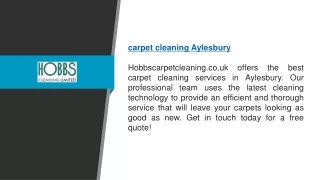 Carpet Cleaning Aylesbury | Hobbscarpetcleaning.co.uk