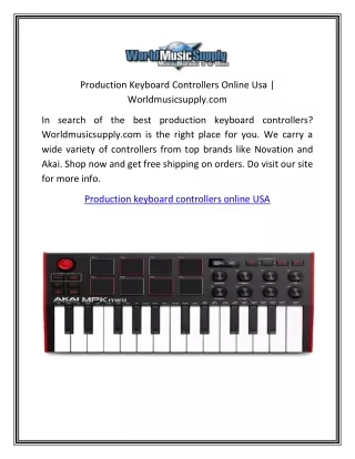 Production Keyboard Controllers Online Usa Worldmusicsupply