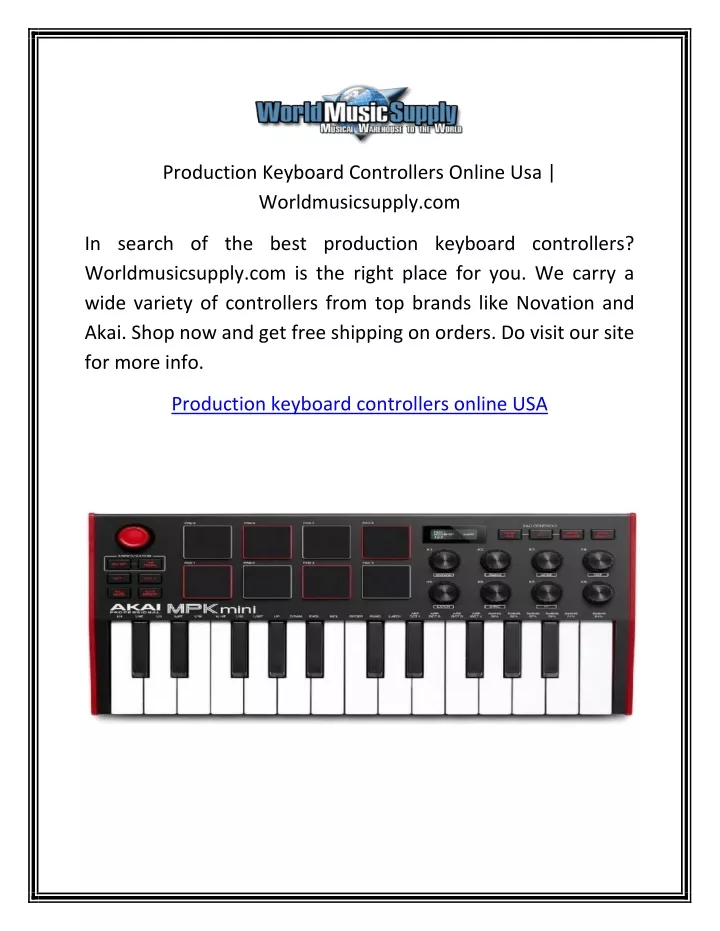 production keyboard controllers online