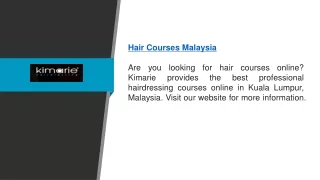 Hair Courses in Kuala Lumpur, Malaysia