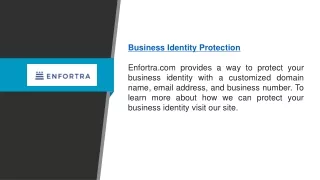 Business Identity Protection | Enfortra.com