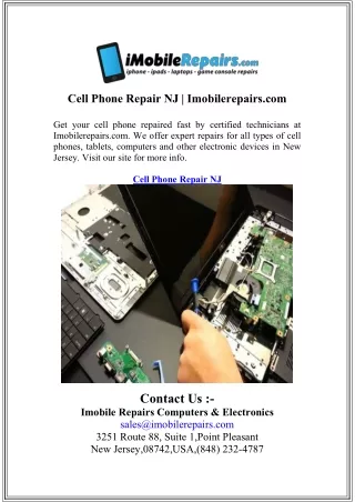 Cell Phone Repair NJ  Imobilerepairs.com