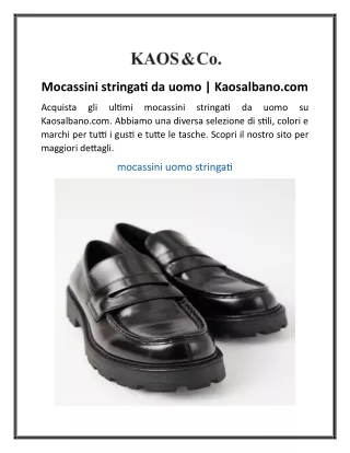 mocassini stringati da uomo kaosalbano com