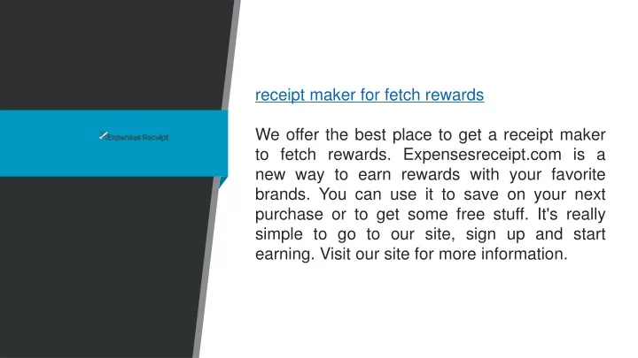 receipt maker for fetch rewards we offer the best