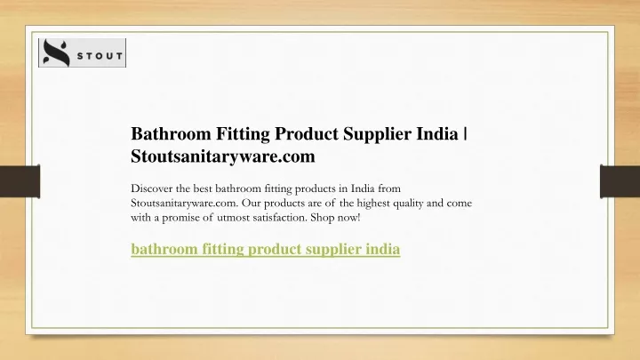 bathroom fitting product supplier india