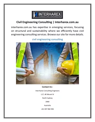 Civil Engineering Consulting Interharex.com