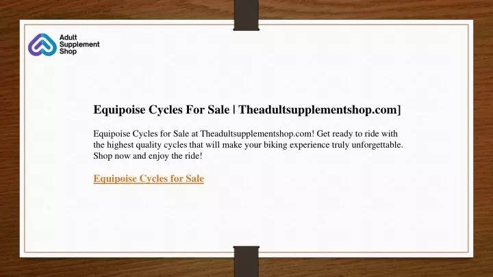 equipoise cycles for sale theadultsupplementshop