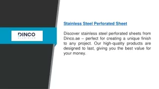 Stainless Steel Perforated Sheet | Dinco.ae