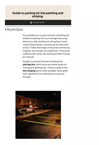 guide to parking lot line painting and striping