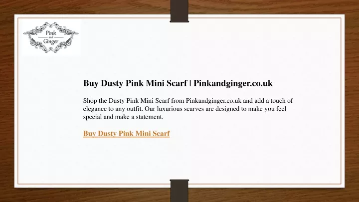 buy dusty pink mini scarf pinkandginger