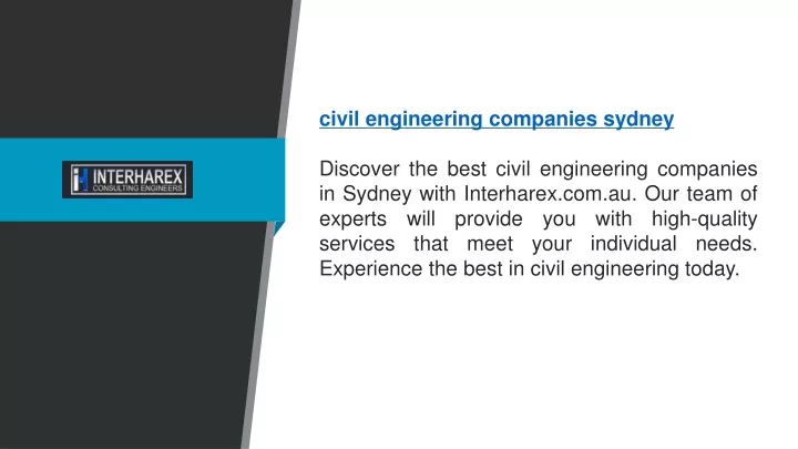 civil engineering companies sydney discover