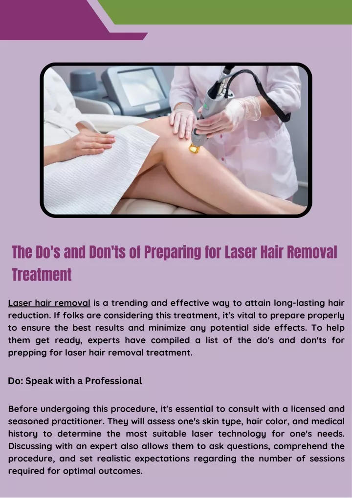 the do s and don ts of preparing for laser hair