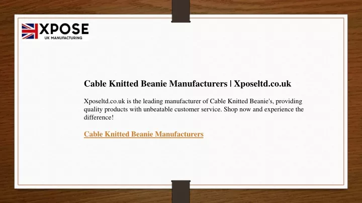 cable knitted beanie manufacturers xposeltd