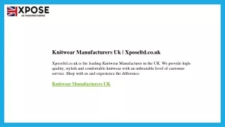 Knitwear Manufacturers Uk  Xposeltd.co.uk