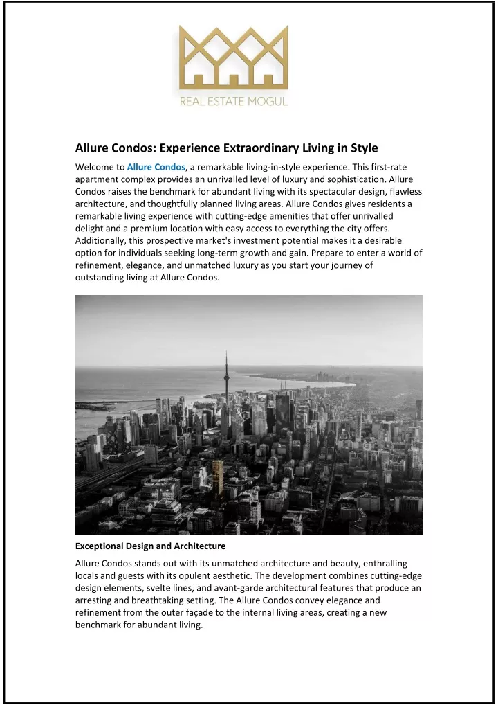 allure condos experience extraordinary living