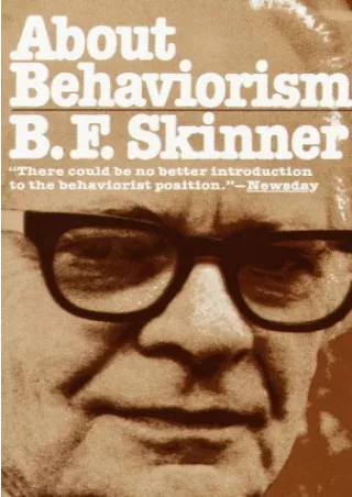 get [PDF] Download About Behaviorism