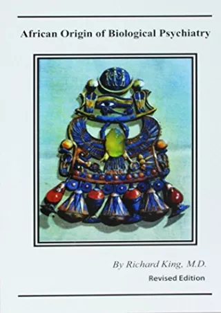 Download Book [PDF] African Origin of Biological Psychiatry