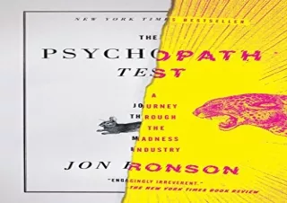 (PDF) The Psychopath Test: A Journey Through the Madness Industry Free
