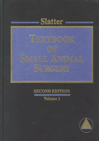 Download Book [PDF] Textbook of Small Animal Surgery (Two-Volume Set)