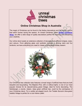 Online Christmas Shop in Australia