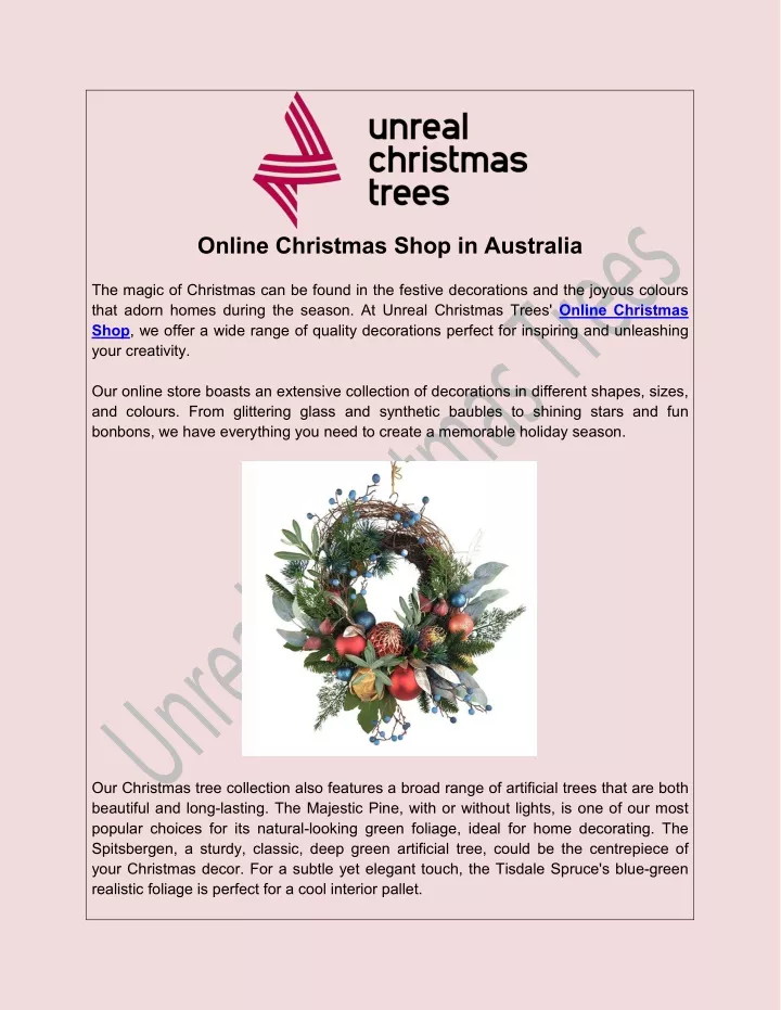 online christmas shop in australia