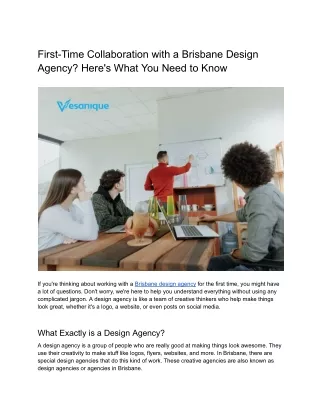 First-Time Collaboration with a Brisbane Design Agency?