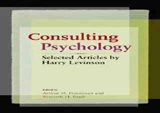 PDF Consulting Psychology: Selected Articles Full