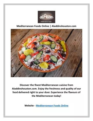 Mediterranean Foods Online | Aladdinshouston.com