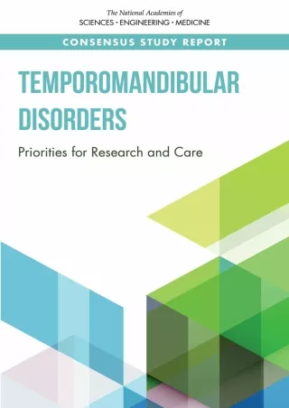 Download Book [PDF] Temporomandibular Disorders: Priorities for Research and Care