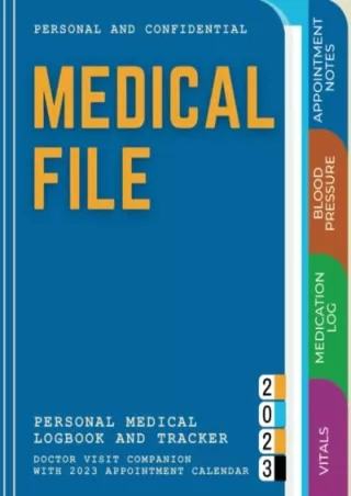 READ [PDF] Medical File: Personal Medication and Medical Tracking Logbook | Heart Rate
