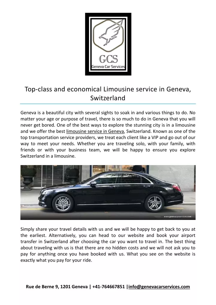 top class and economical limousine service