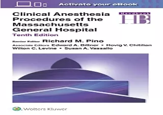 Download Clinical Anesthesia Procedures of the Massachusetts General Hospital Fr
