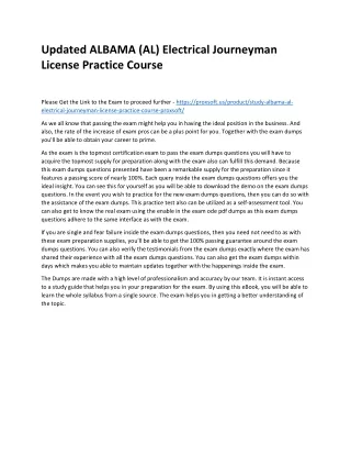 updated albama al electrical journeyman license