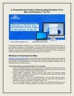 A Comprehensive Guide to Downloading Windows 10 for Mac and Windows 11 for PC - slide 1